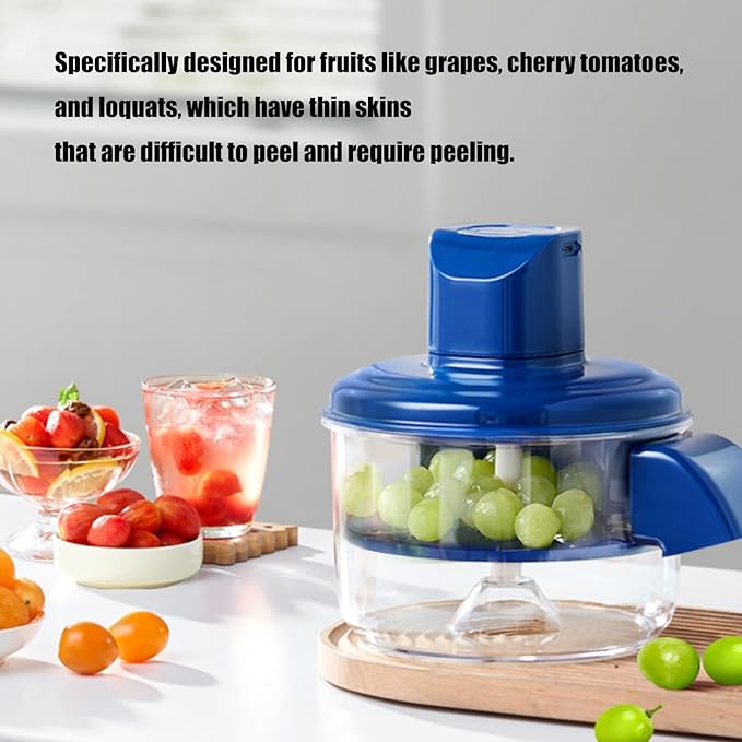 Automatic Electric Grape Peeler Machine for Garlic Fruit Skin Remover for Berries Fruits, Fruit Prep Tool