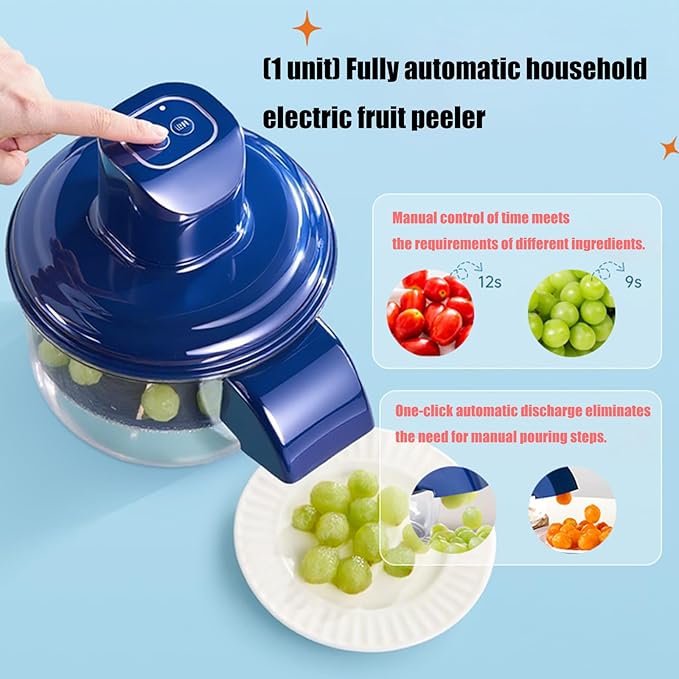 Automatic Electric Grape Peeler Machine for Garlic Fruit Skin Remover for Berries Fruits, Fruit Prep Tool